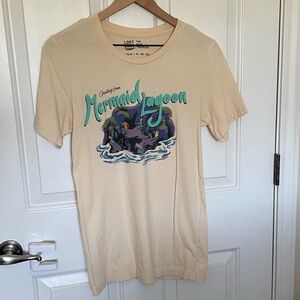 Unique vintage mermaid lagoon Peter Pan 100% cotton t shirt. The Pixar traveler